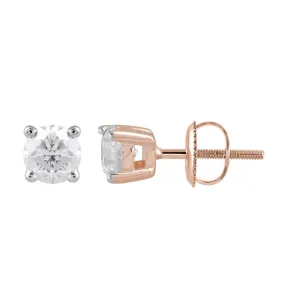 0.50ct Diamond Stud Earrings In 9Ct Rose Gold