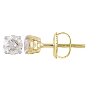 0.75ct Diamond Stud Earrings In 9Ct Yellow Gold