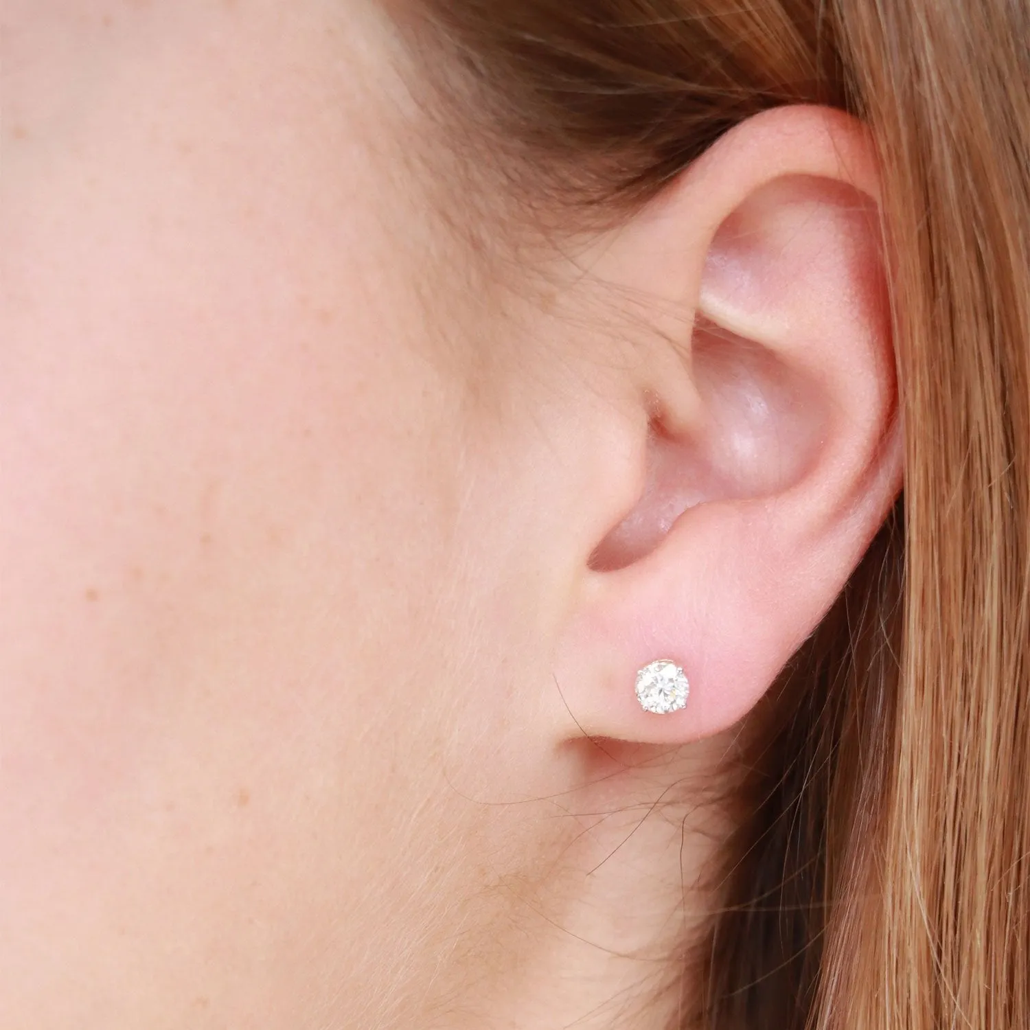 0.75ct Diamond Stud Earrings In 9Ct Yellow Gold