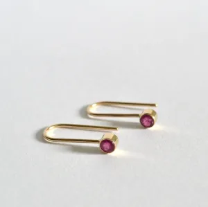 14k Ruby Earrings