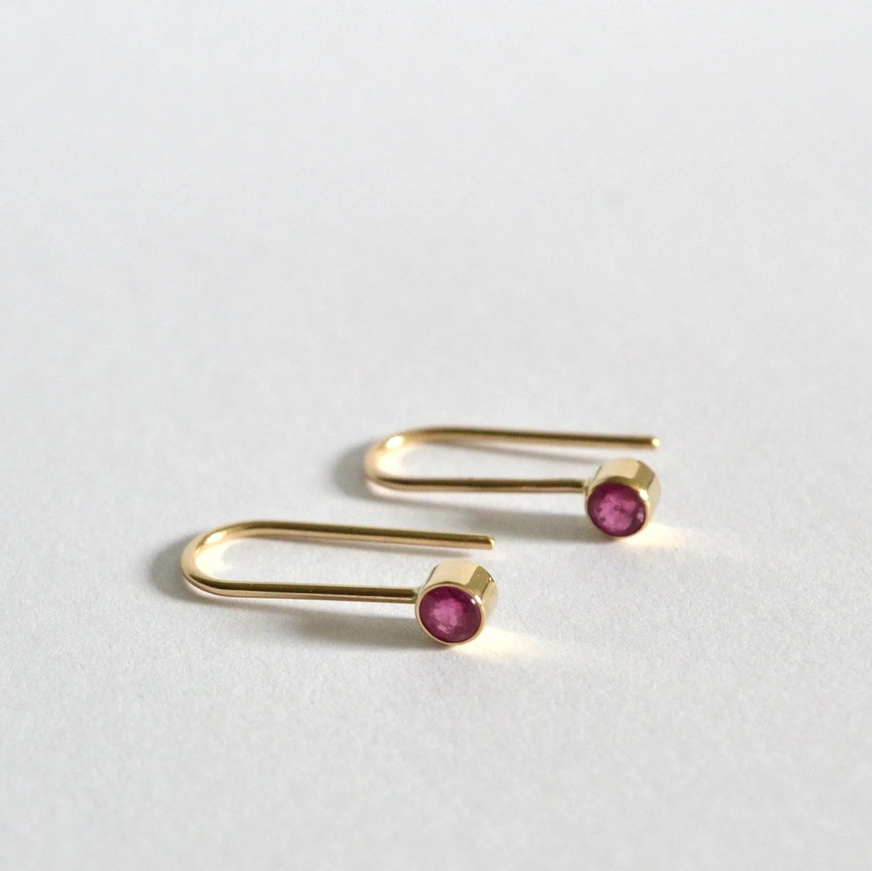 14k Ruby Earrings