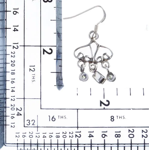 925 Sterling Silver Gemstones Natural Peridot Dangle Earrings FJSE2176