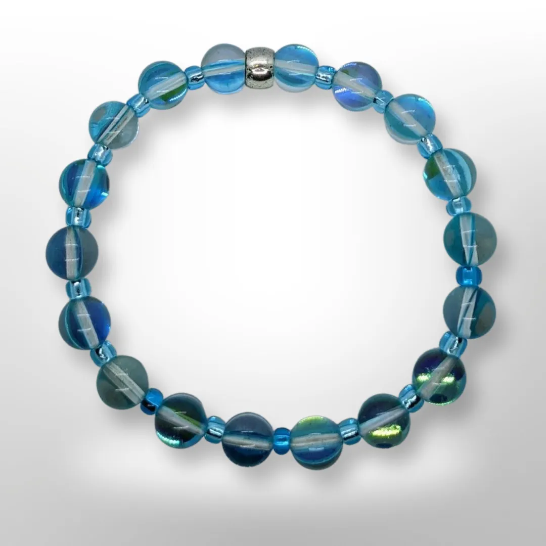 Aqua Aura Quartz, Bracelet.
