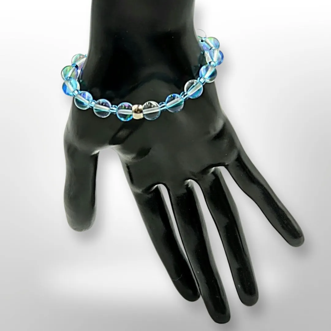 Aqua Aura Quartz, Bracelet.