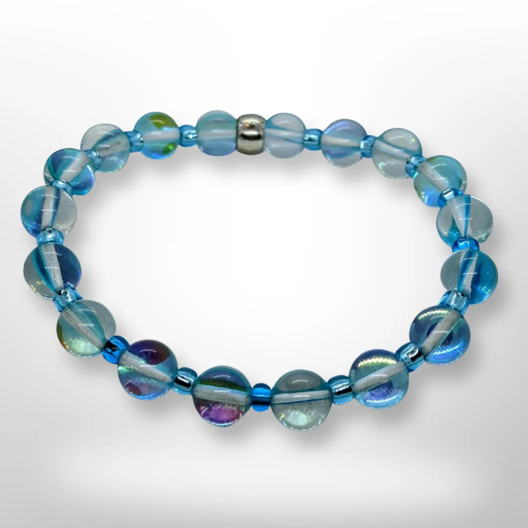 Aqua Aura Quartz, Bracelet.
