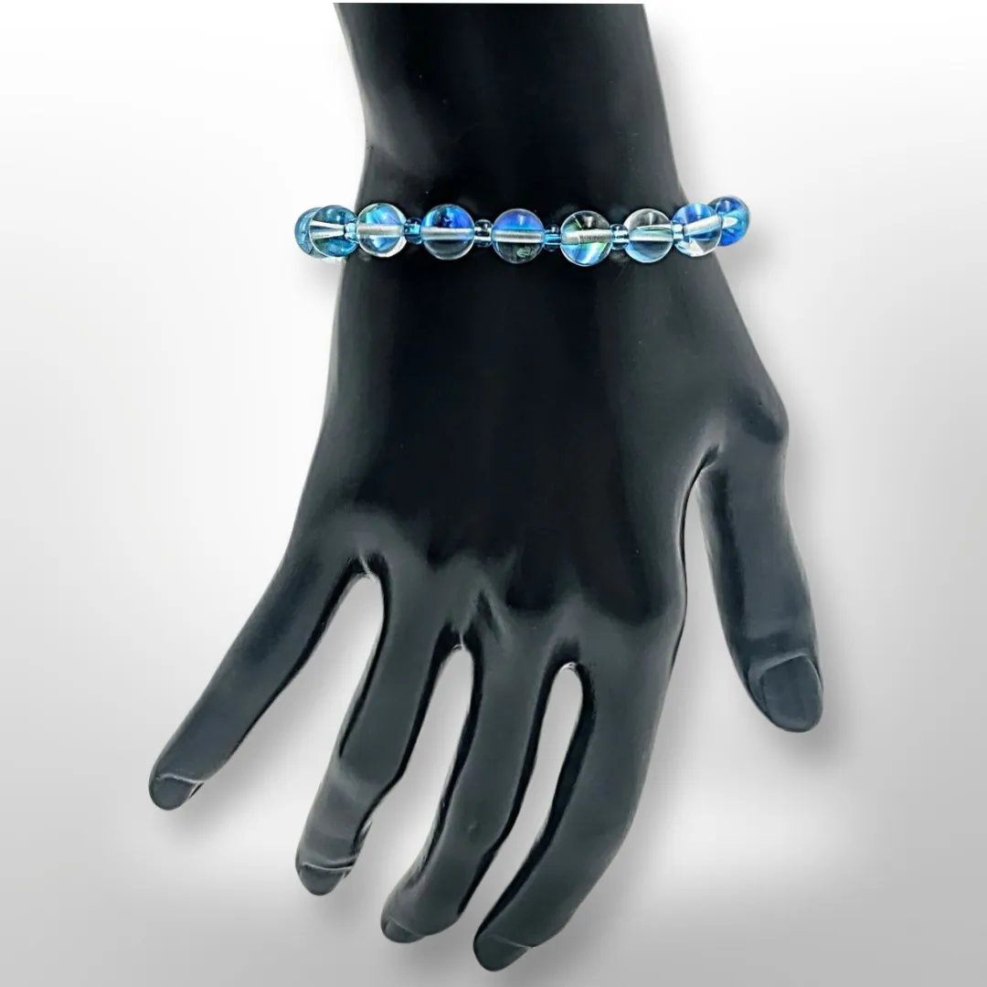Aqua Aura Quartz, Bracelet.