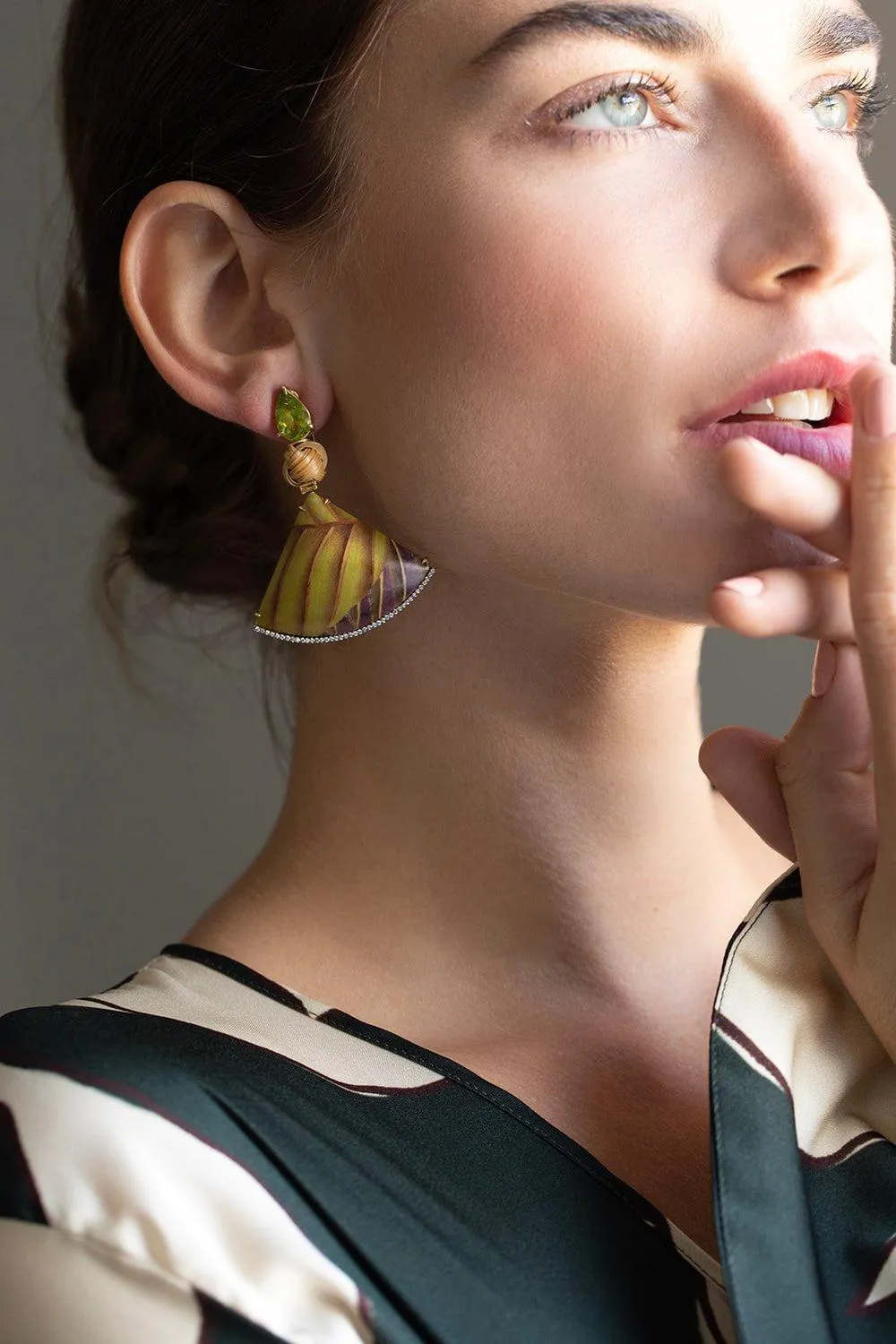 Bamboo Marquetry Earrings
