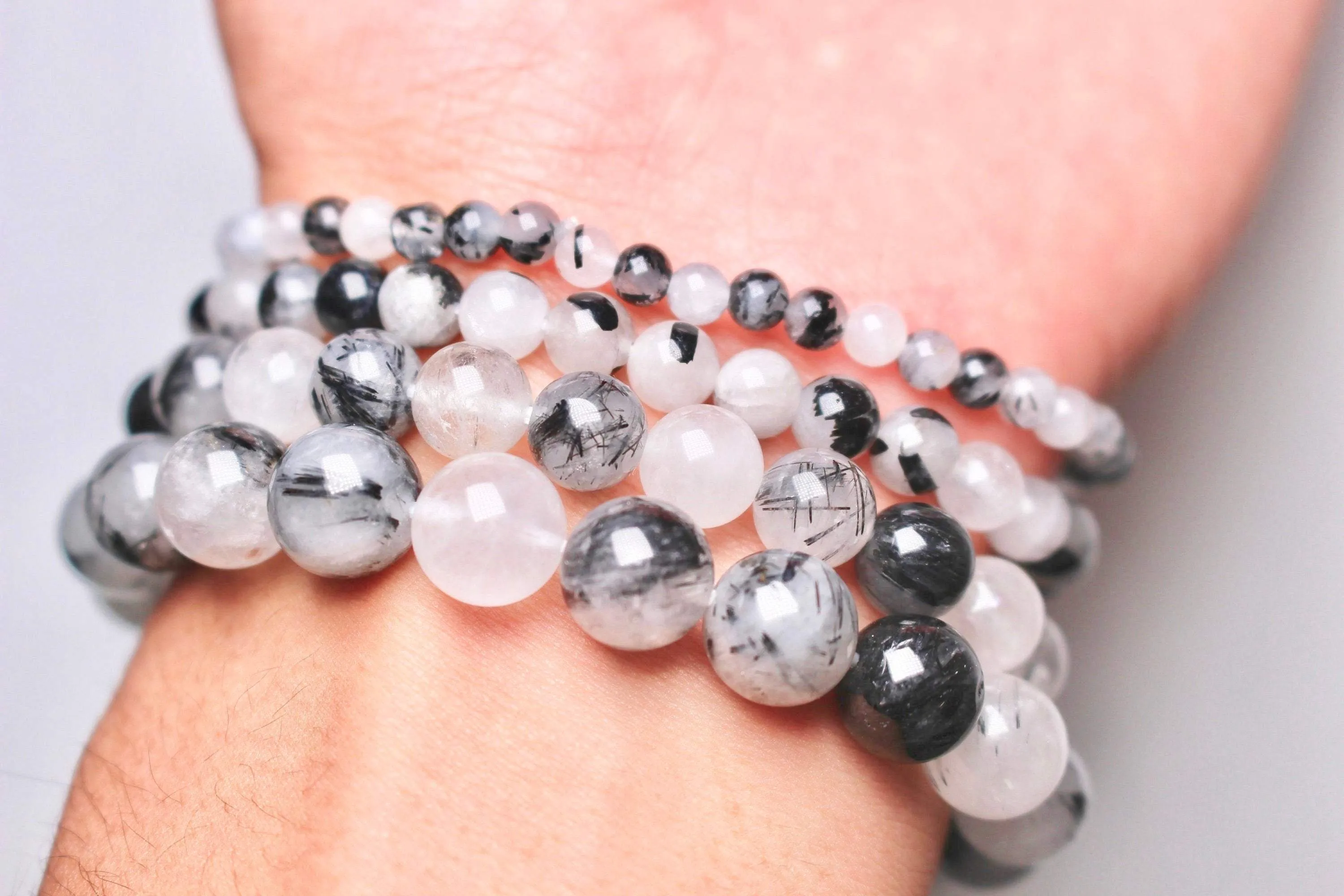 Bracelet quartz tourmaline A 