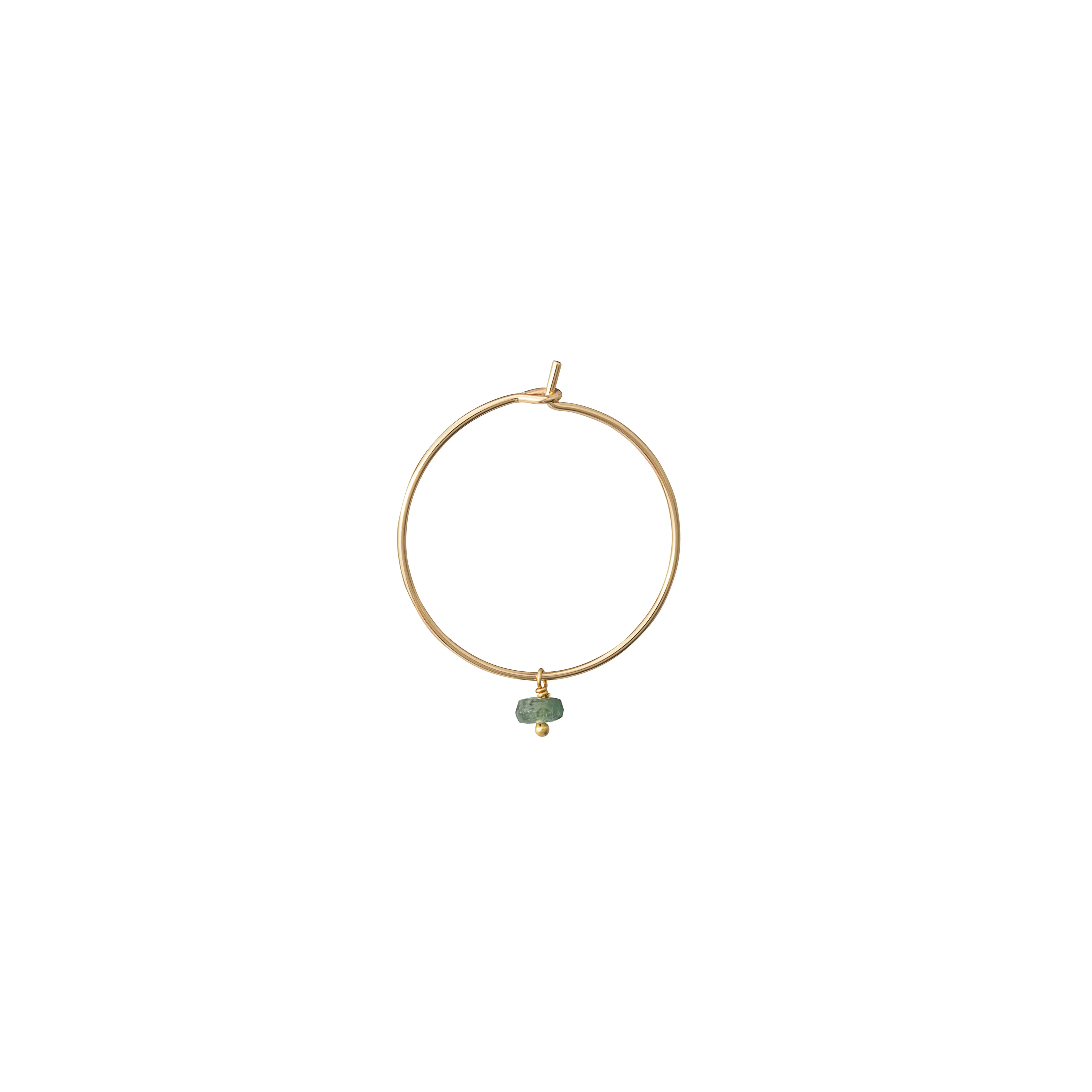 DELICATE HOOPS w/ MINI TOURMALINE