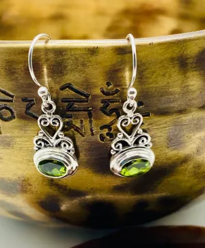 Filigree Peridot Earrings