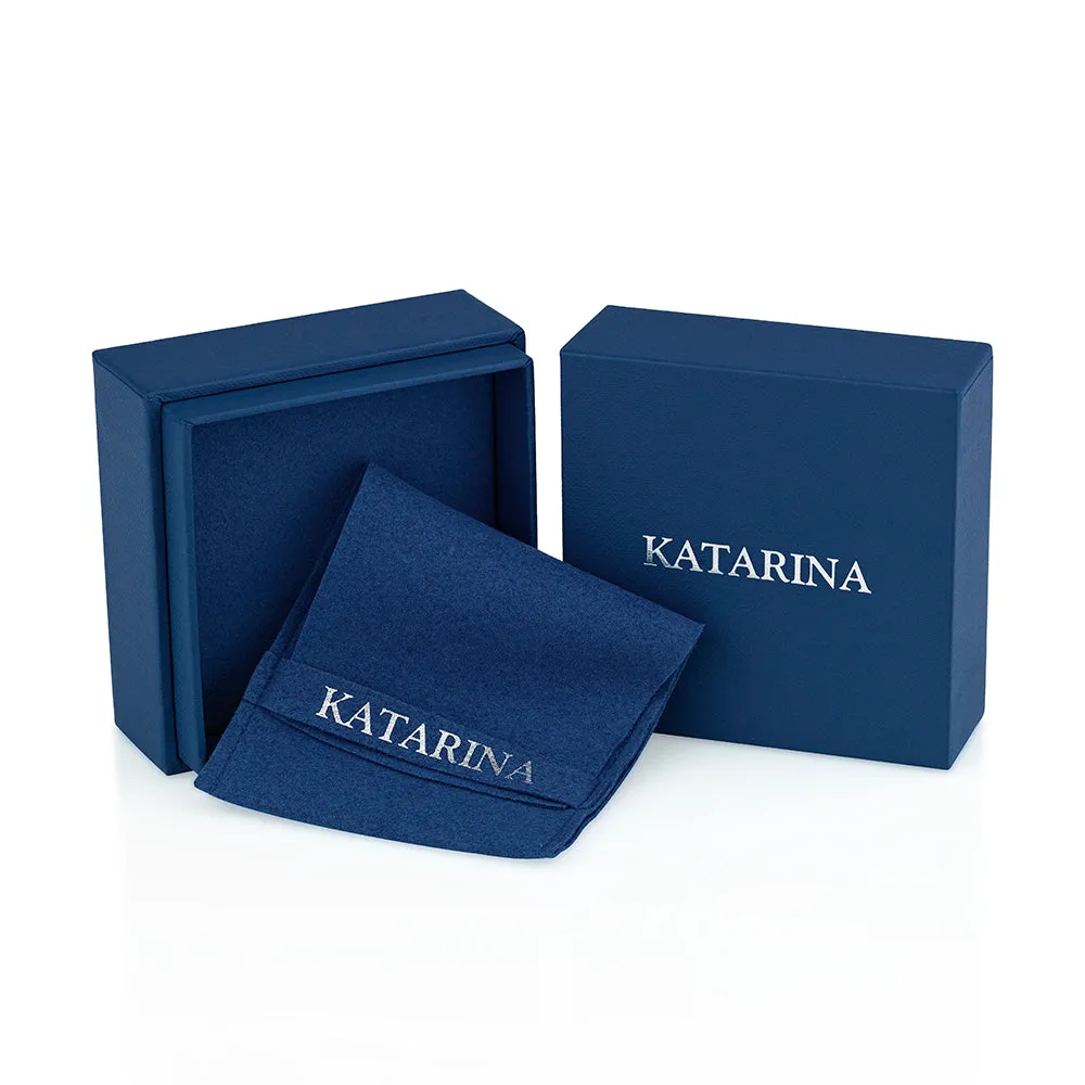 KATARINA 1 1/5 cttw Lab Grown Diamond Halo Earrings in 14k Gold