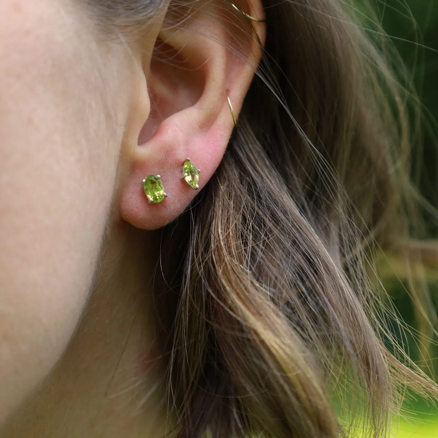 Marquise Peridot Post Earring