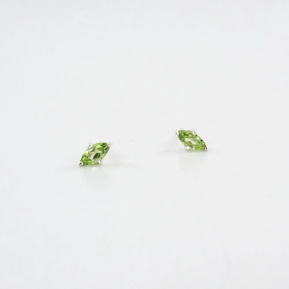 Marquise Peridot Post Earring