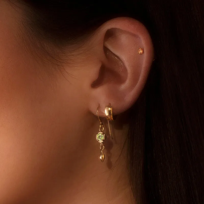 Mercy Earring, Peridot, Gold