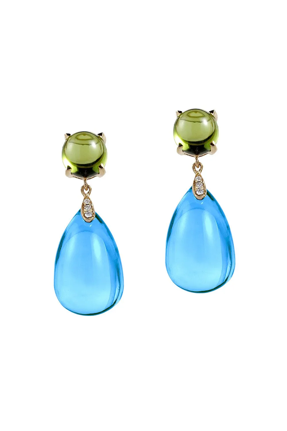 Naughty Topaz Peridot Earrings
