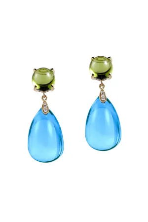 Naughty Topaz Peridot Earrings