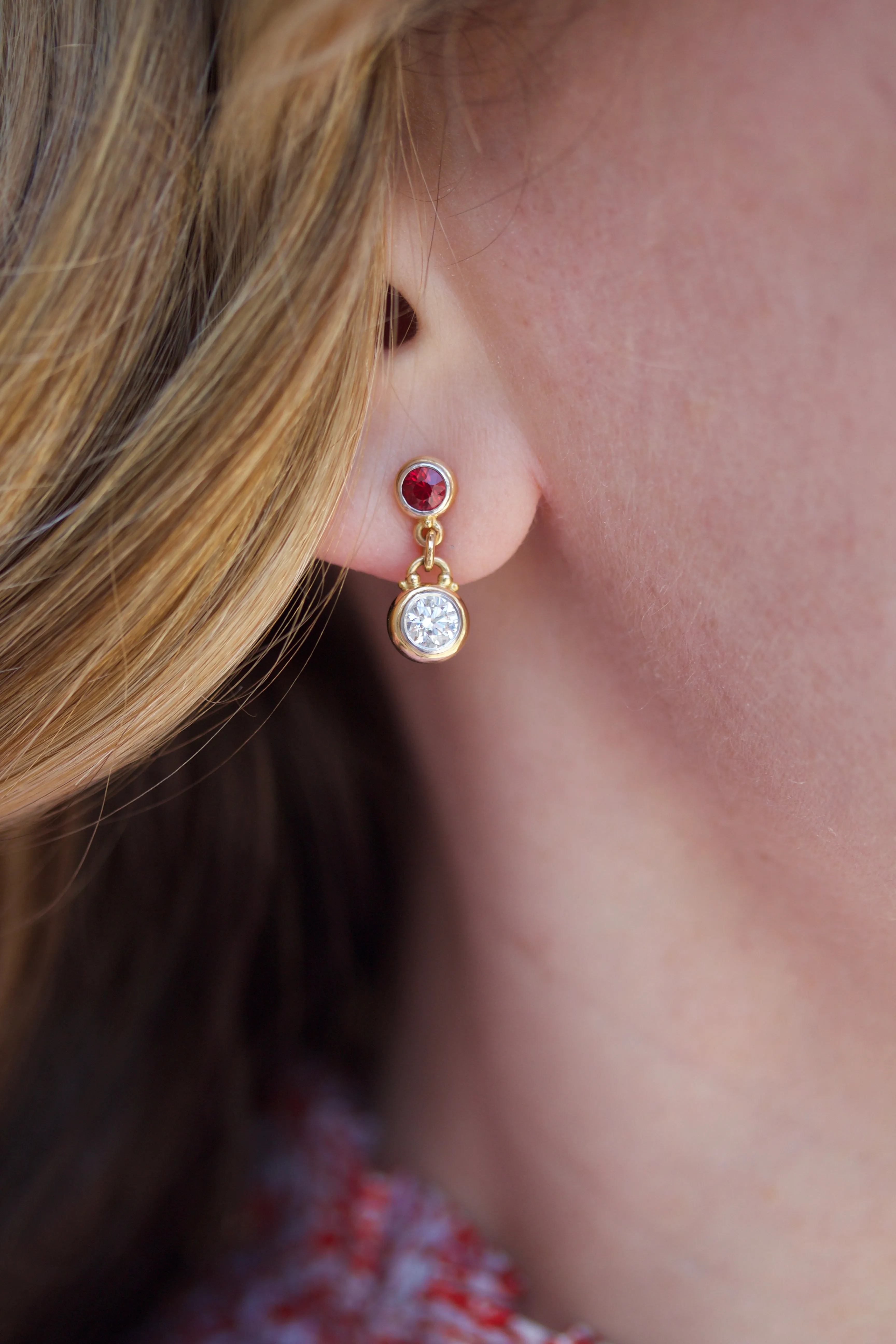 Ruby & Diamond Earrings