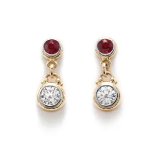Ruby & Diamond Earrings
