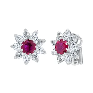 Ruby and Diamond Earrings