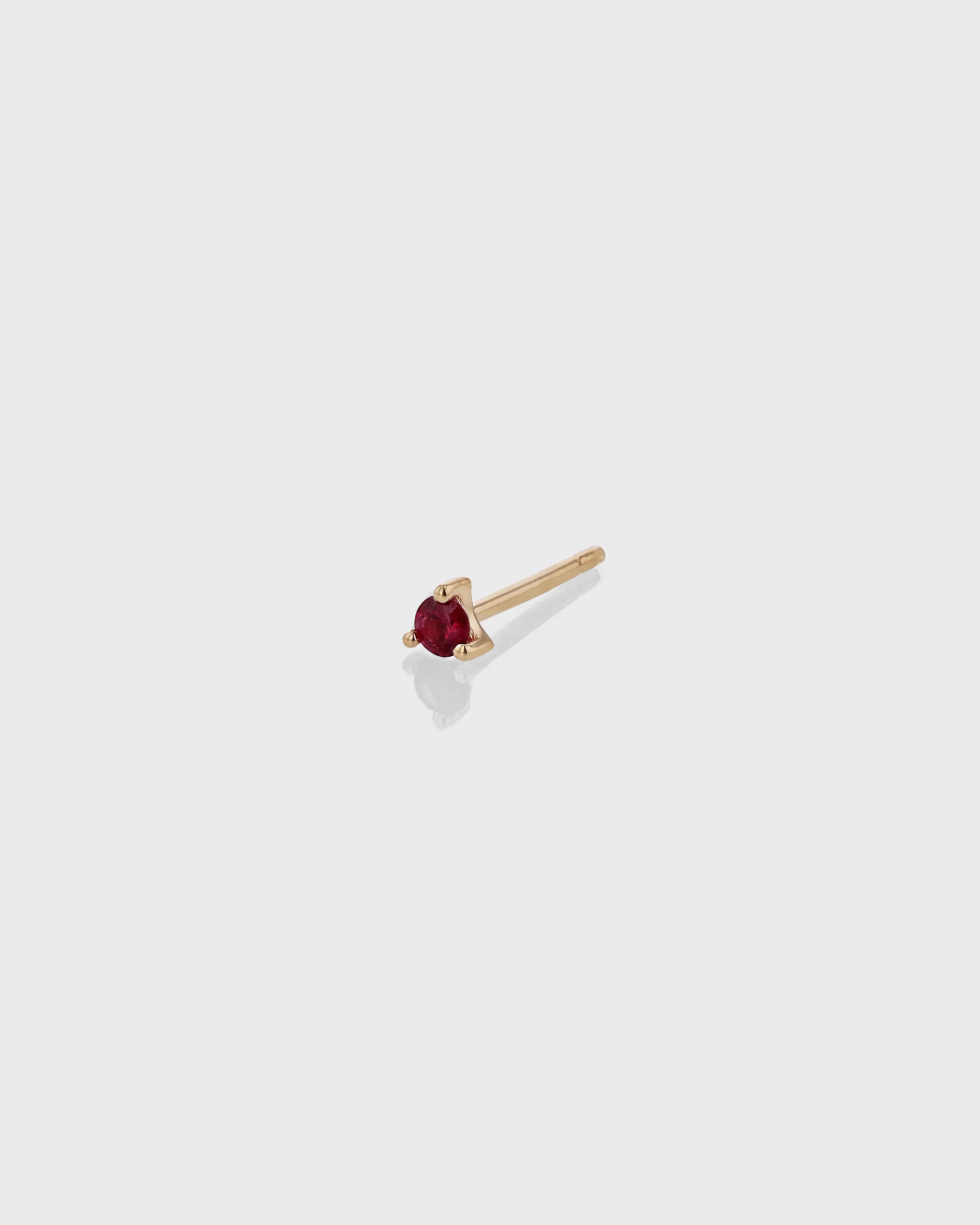 Ruby Birthstone Earring