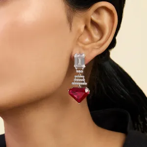 Ruby Corumdum Drop Earrings