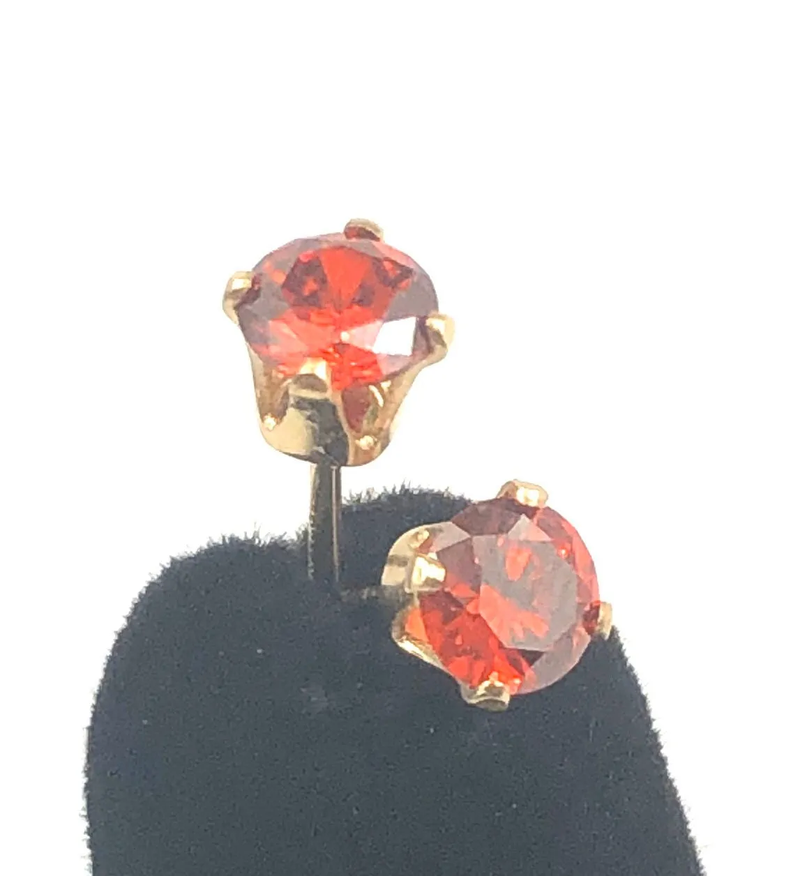 Ruby cubic zirconia, 14KGF stud earrings, 14K gold filled ,SKU# 4011240M7