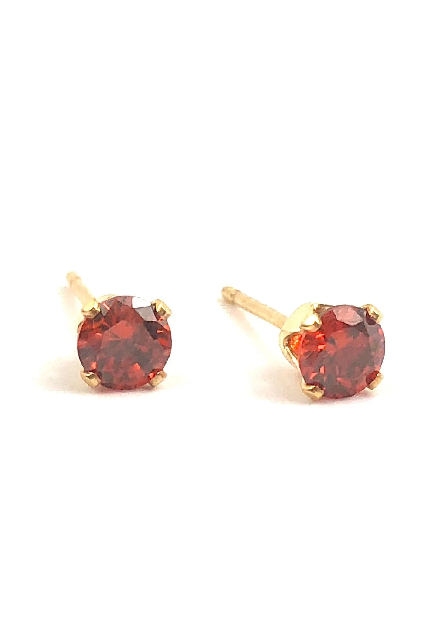 Ruby cubic zirconia, 14KGF stud earrings, 14K gold filled ,SKU# 4011240M7