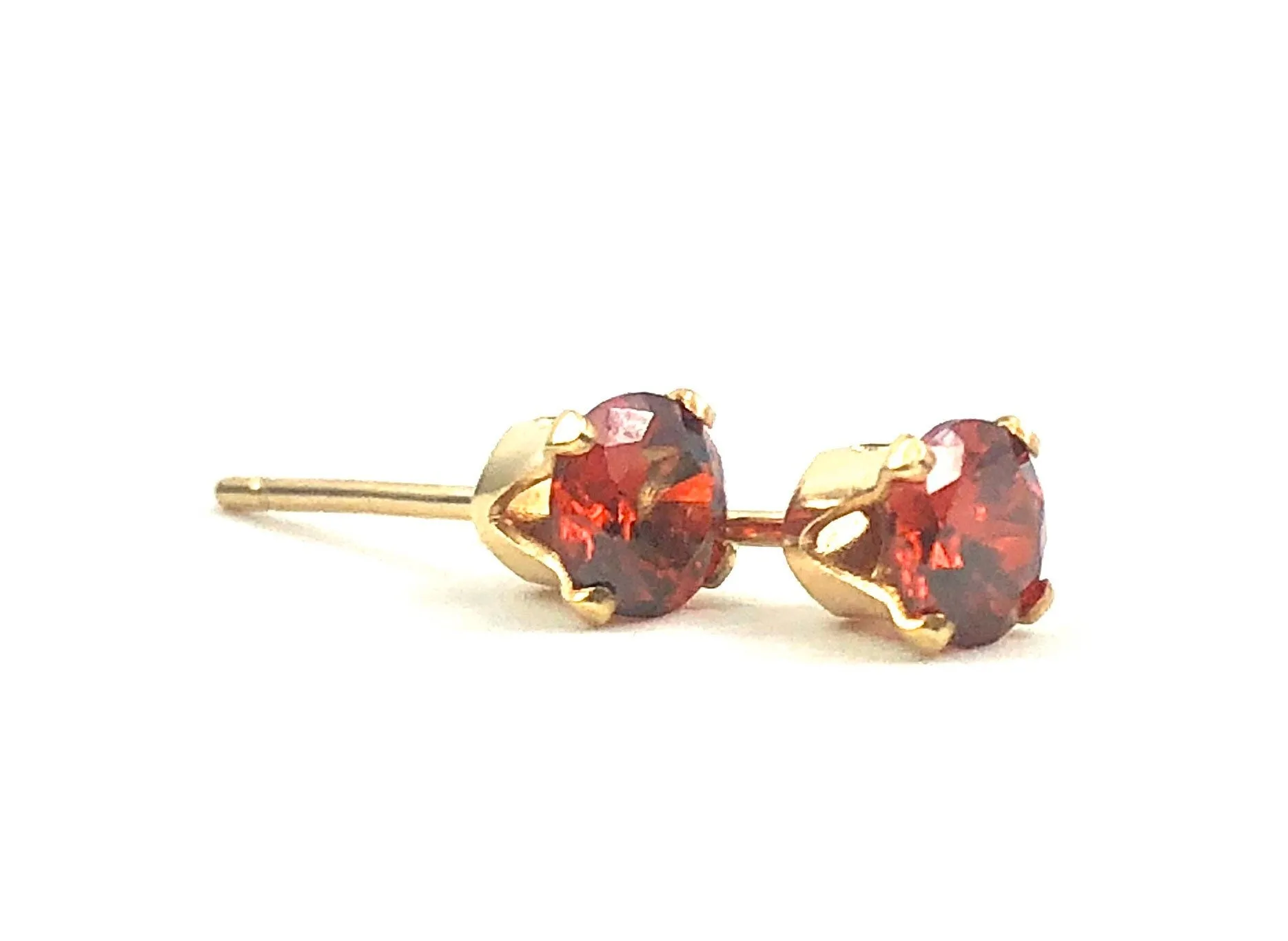 Ruby cubic zirconia, 14KGF stud earrings, 14K gold filled ,SKU# 4011240M7