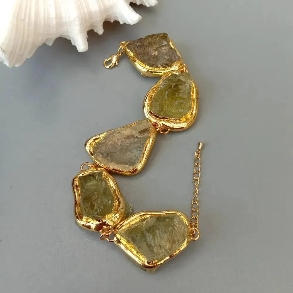 TEEK - Natural Lemon Quartz Brushed Bracelet