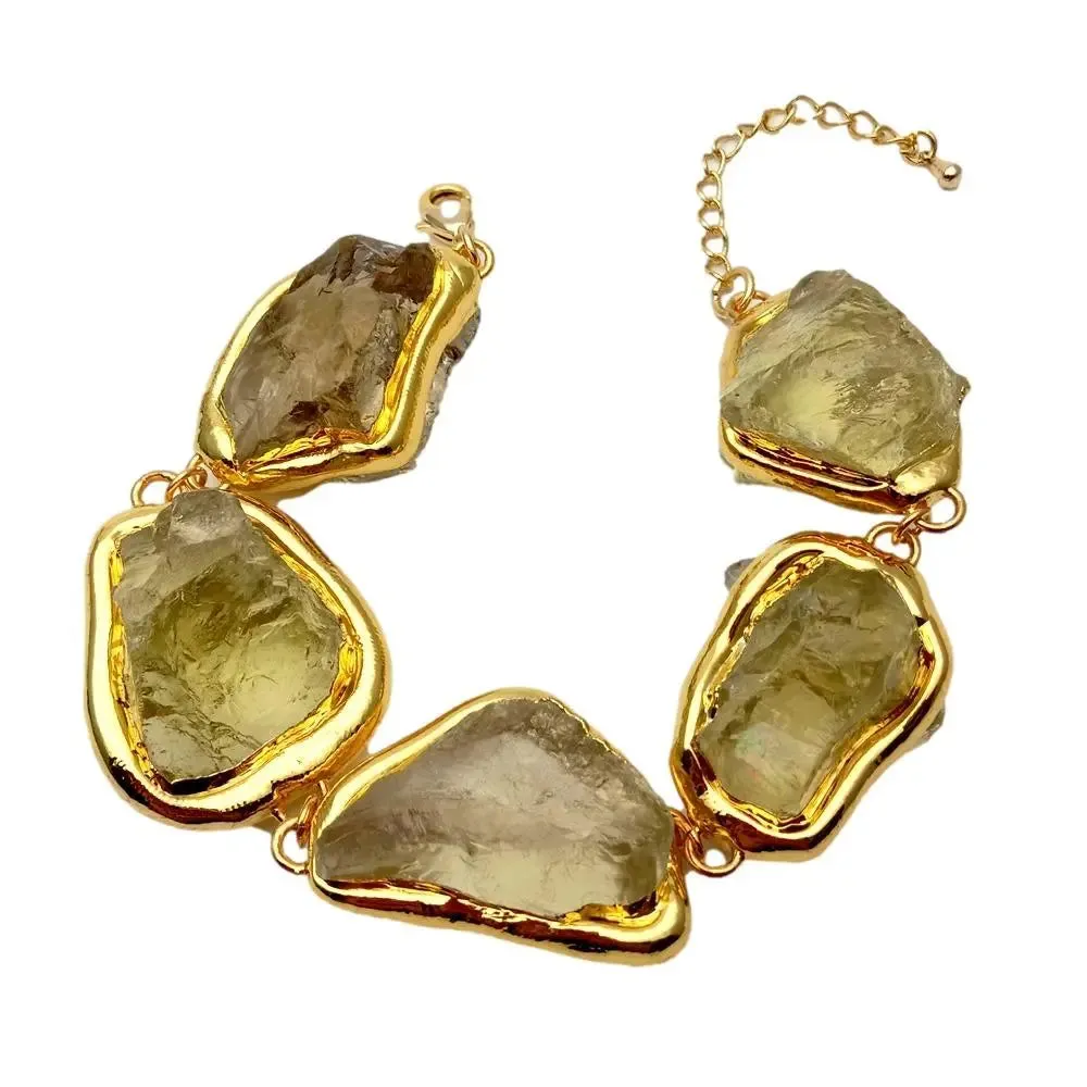TEEK - Natural Lemon Quartz Brushed Bracelet