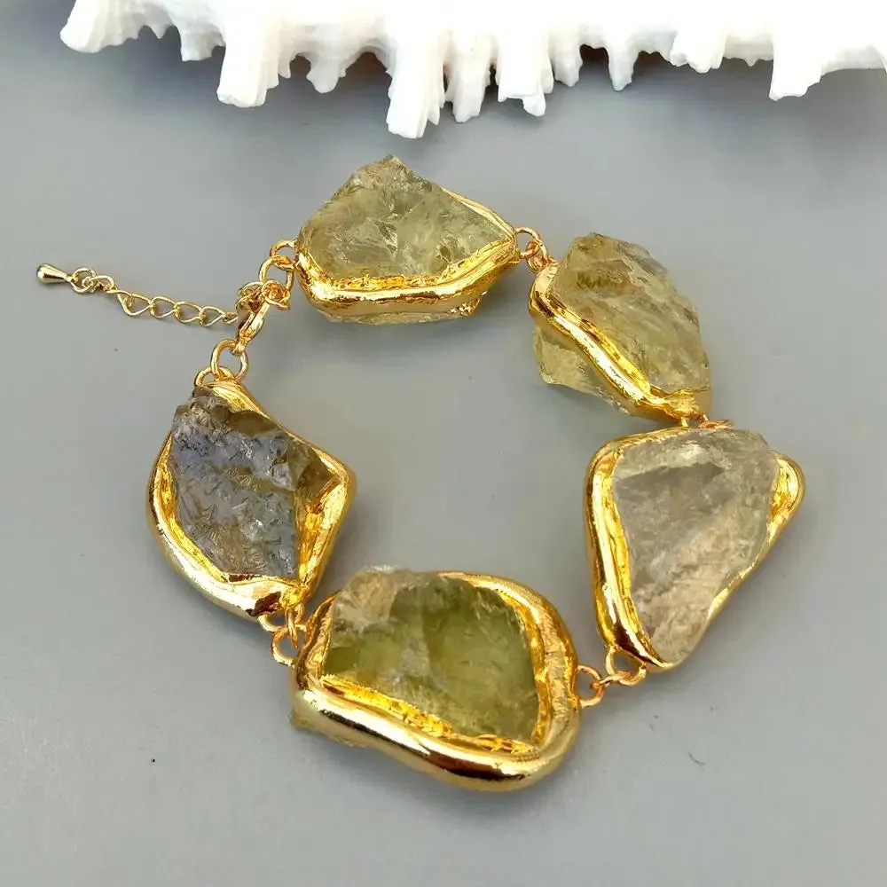 TEEK - Natural Lemon Quartz Brushed Bracelet