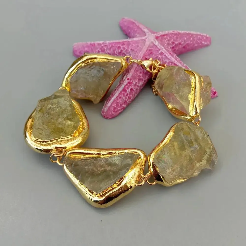 TEEK - Natural Lemon Quartz Brushed Bracelet