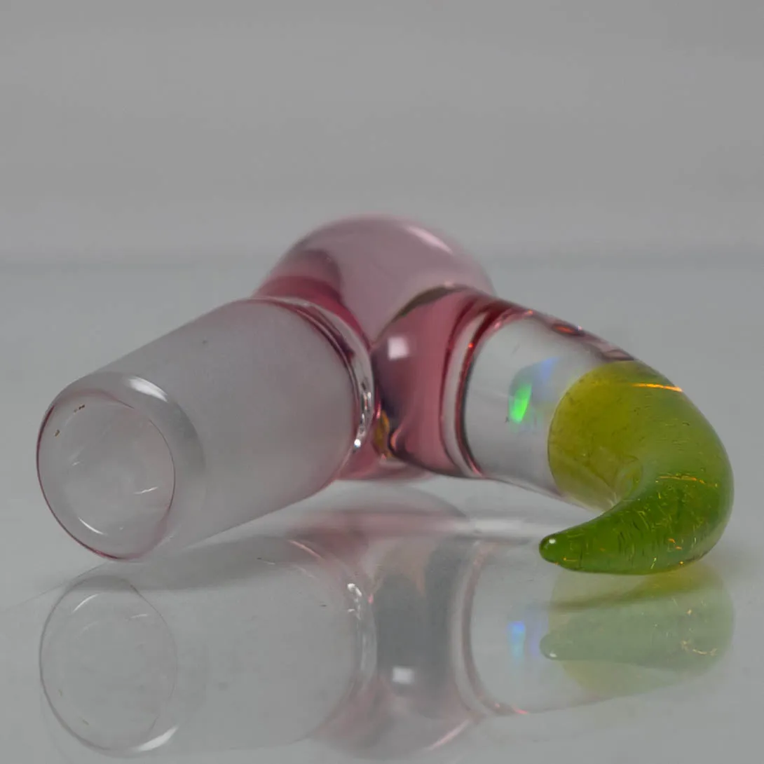 Unity Glassworks - 3 Hole Opal Horn Slide - 14mm - Karmaline & CFL Sunset Slyme